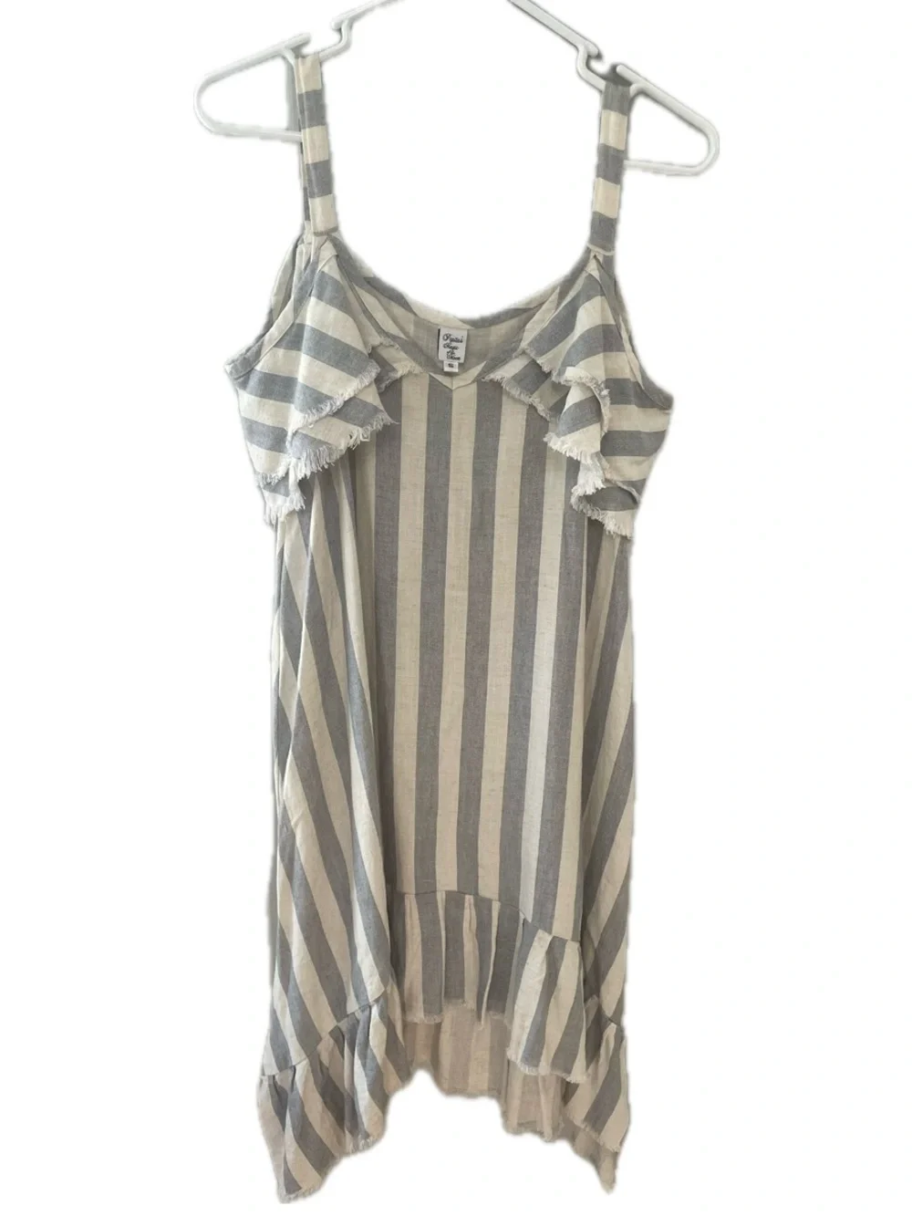 Pepita’s Magic Of The Moon S Boho Cold Shoulder Ruffle Asymmetric Raw Hem